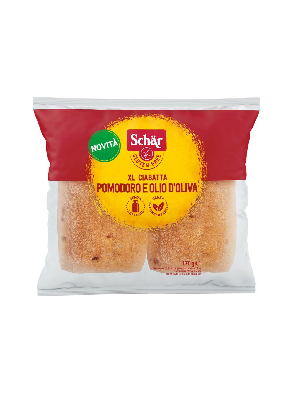 Pan con tomate y aceite de oliva sin gluten Schär