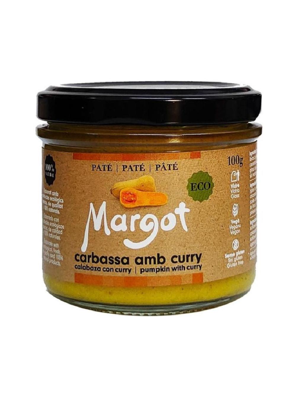 Paté de calabaza con curry Ecológico sin gluten Margot