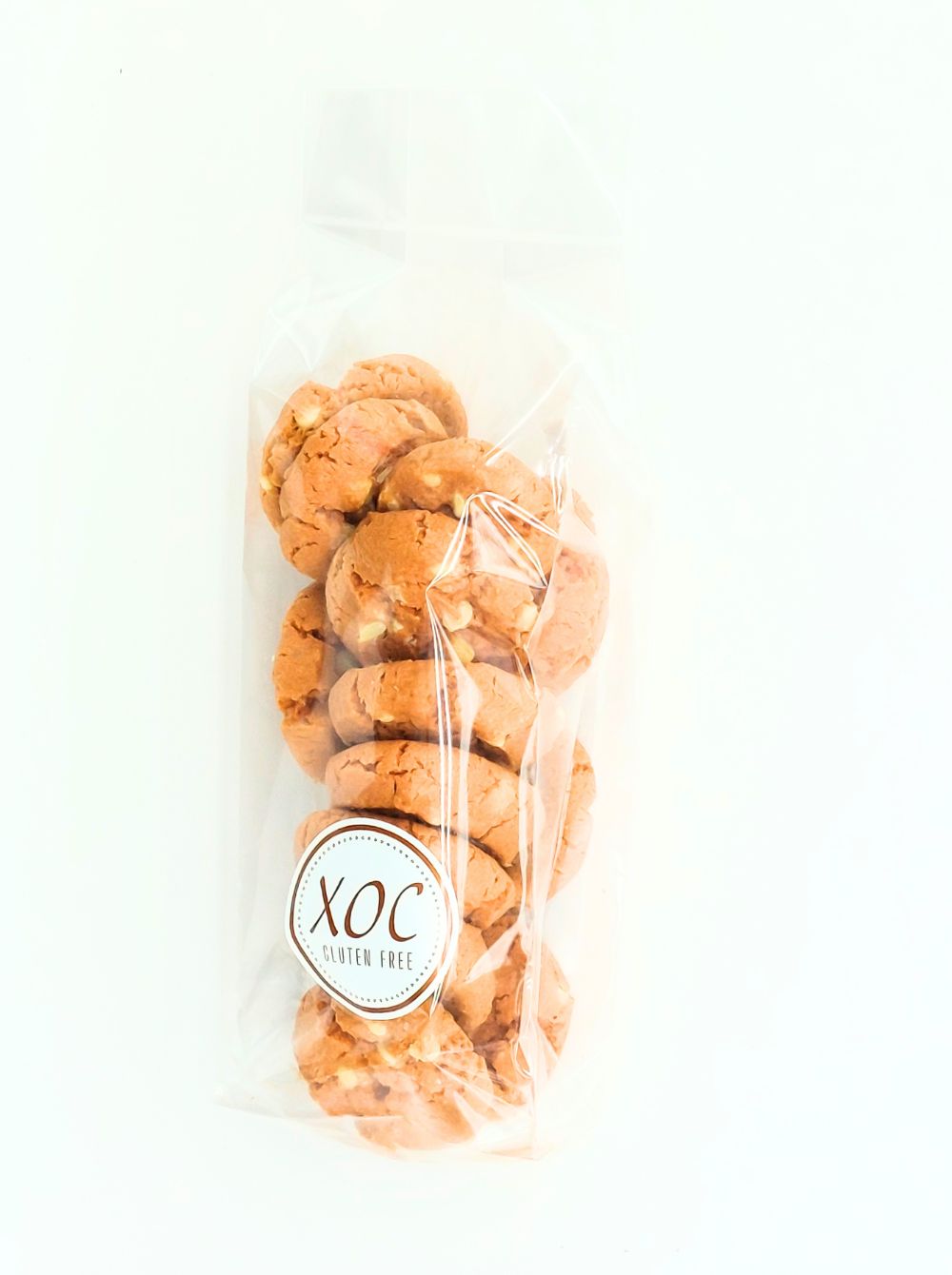 Cookies fresa y chocolate blanco artesanas XOC GLUTEN FREE